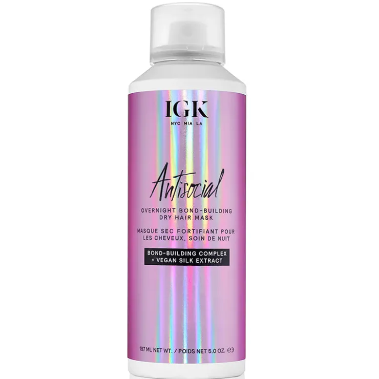 Online IGK ANTISOCIAL Overnight Bond Building Dry Hair Mask