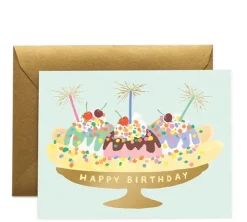 New RIFLE PAPER CO. Banana Split Birthday Card