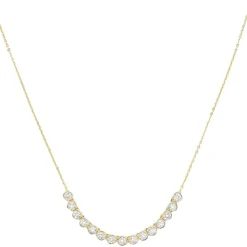 New Melinda Maria Baroness Tennis Chain Necklace Gold