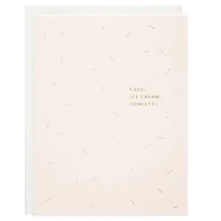 Fashion RAMONA & RUTH Birthday Cake, Ice Cream, Confetti Card