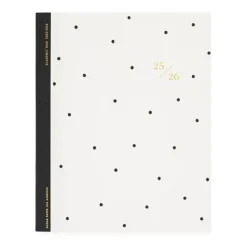 Outlet Sugar Paper 2025-2026 Black Scatter Dot Monthly Academic Planner