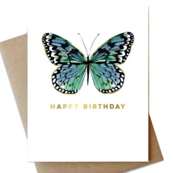New Abigail Jayne Design Blue Butterfly Birthday Card