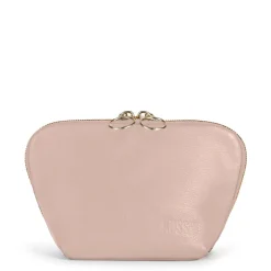 Sale Kusshi Blush Pink Leather Makeup Bag