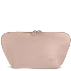 Sale Kusshi Blush Pink Leather Makeup Bag
