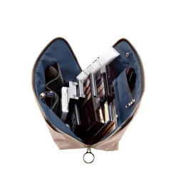 Sale Kusshi Blush Pink Leather Makeup Bag