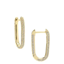 New Melinda Maria Carrie Pavè Chain Huggies