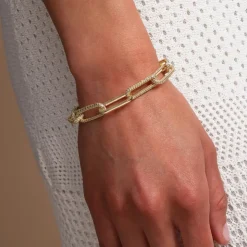 Clearance Melinda Maria Carrie Pavè Chain Link Bracelet