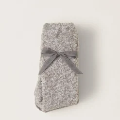 Hot Barefoot Dreams CozyChic 2 Pair Sock Set Dusty RoseStonePewter