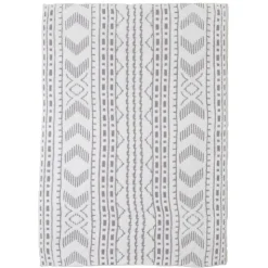 Sale Barefoot Dreams CozyChic Artisan Throw Beach Rock/CreamSmokey Blue/Pearl