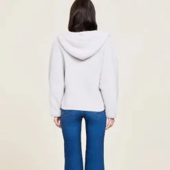 Fashion Barefoot Dreams CozyChic® Chevron Rib Cardigan Olive BranchSilver