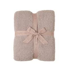 Outlet Barefoot Dreams CozyChic Color Block Throw Khaki GreenTaupe