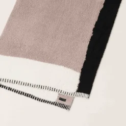 Outlet Barefoot Dreams CozyChic Color Block Throw Khaki GreenTaupe