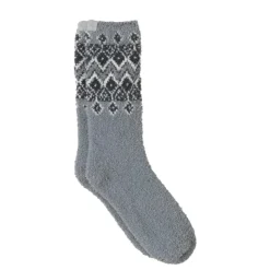 Clearance Barefoot Dreams CozyChic® Fair Isle Socks PearlMistMoonbeam
