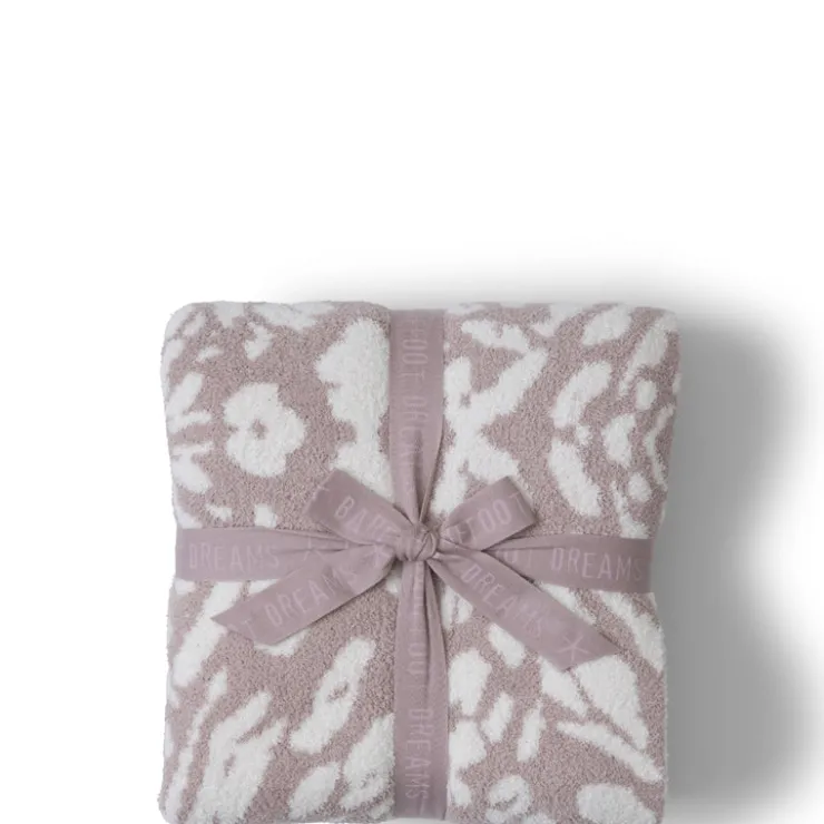 Discount Barefoot Dreams CozyChic Fauna Leopard Throw Dusty MauveStone