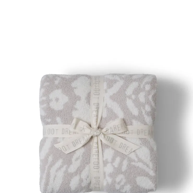 Discount Barefoot Dreams CozyChic Fauna Leopard Throw Dusty MauveStone