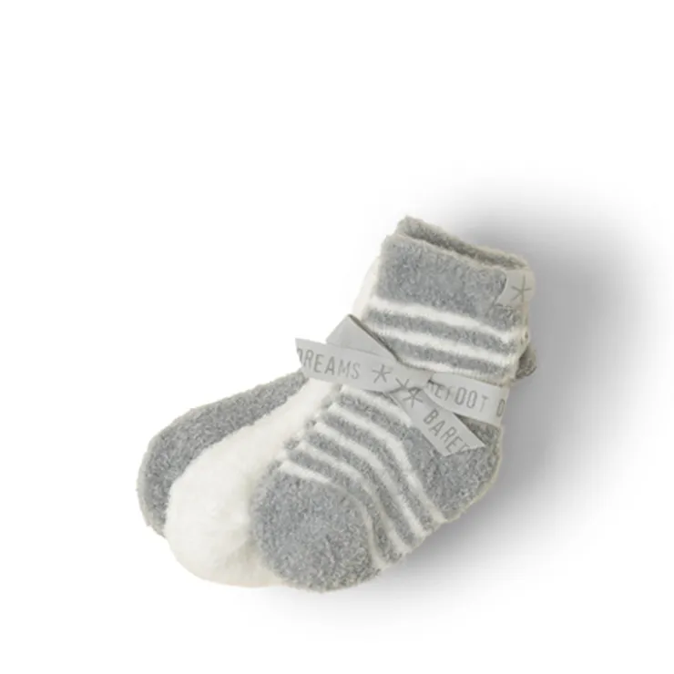 New Barefoot Dreams CozyChic Lite Infant 3 Pack Sock Set
