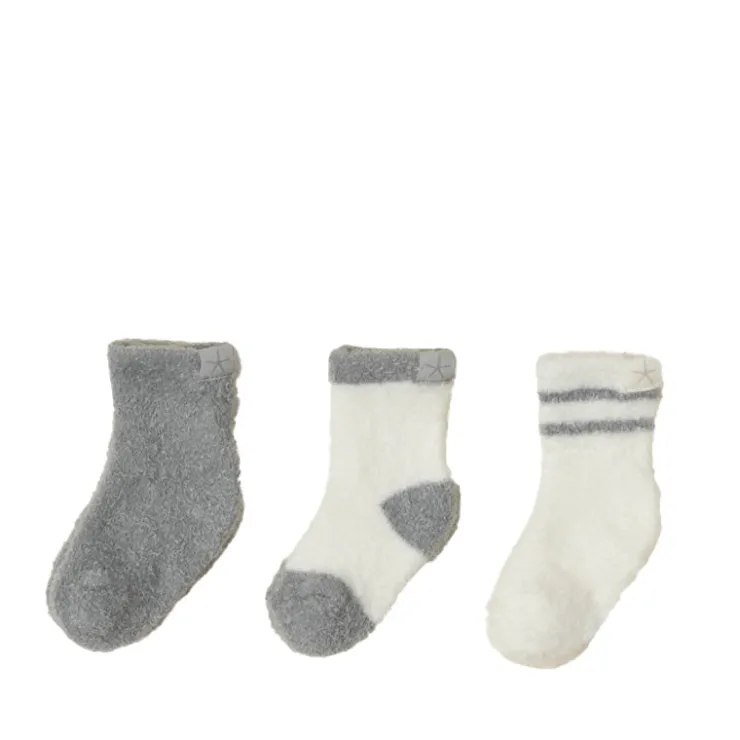 New Barefoot Dreams CozyChic Lite Infant 3 Pack Sock Set