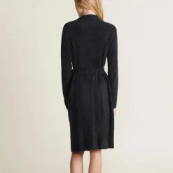 Clearance Barefoot Dreams CozyChic Lite® Ribbed Robe BlackFaded Rose