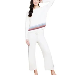 Clearance Barefoot Dreams CozyChic Ultra Lite® Multi Stripe Pullover