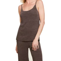 Clearance Barefoot Dreams CozyChic Ultra Lite® Ribbed Tank JavaPearl