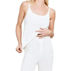 Clearance Barefoot Dreams CozyChic Ultra Lite® Ribbed Tank JavaPearl