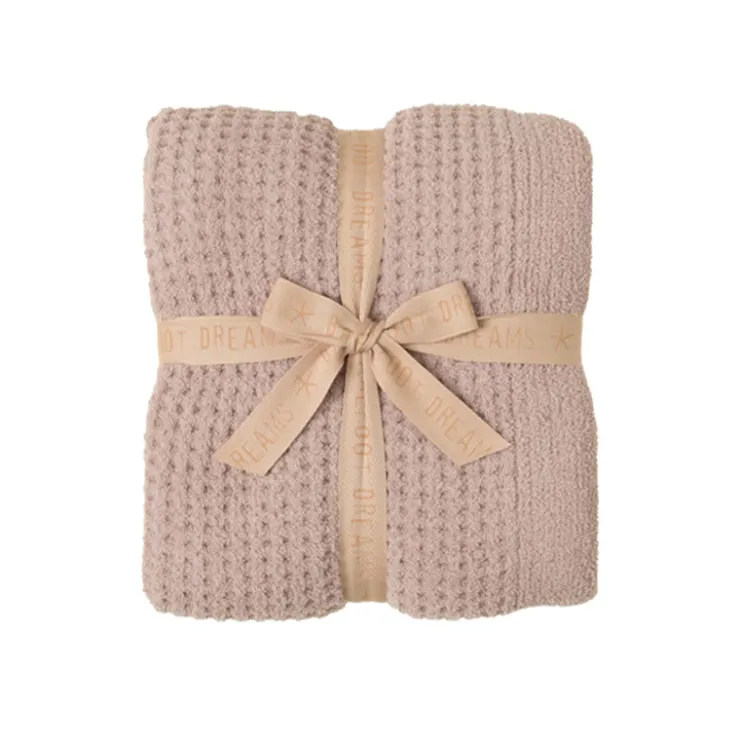 Fashion Barefoot Dreams CozyChic Waffle Throw WillowCreamBeach