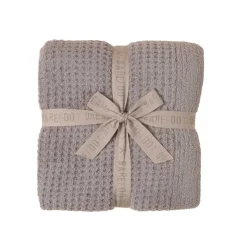 Fashion Barefoot Dreams CozyChic Waffle Throw WillowCreamBeach