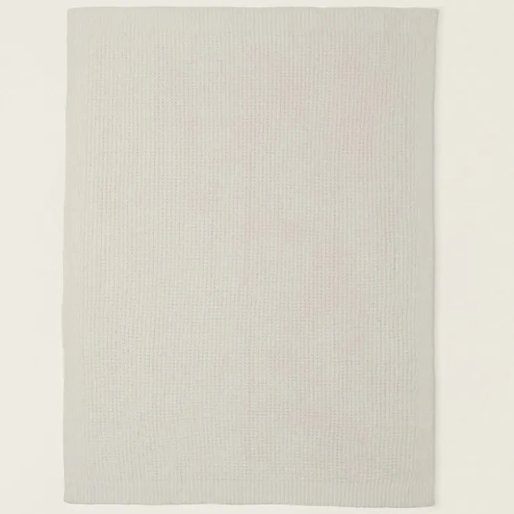 Fashion Barefoot Dreams CozyChic Waffle Throw WillowCreamBeach