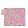 Best La Chic Designs Daisies Beaded Coin Pouch