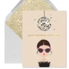 Fashion Ginger P Designs Disco Party Girl Birthday Card