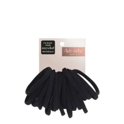 Clearance KITSCH Eco-Friendly Nylon Hair Elastics BlackBlushEucalyptus