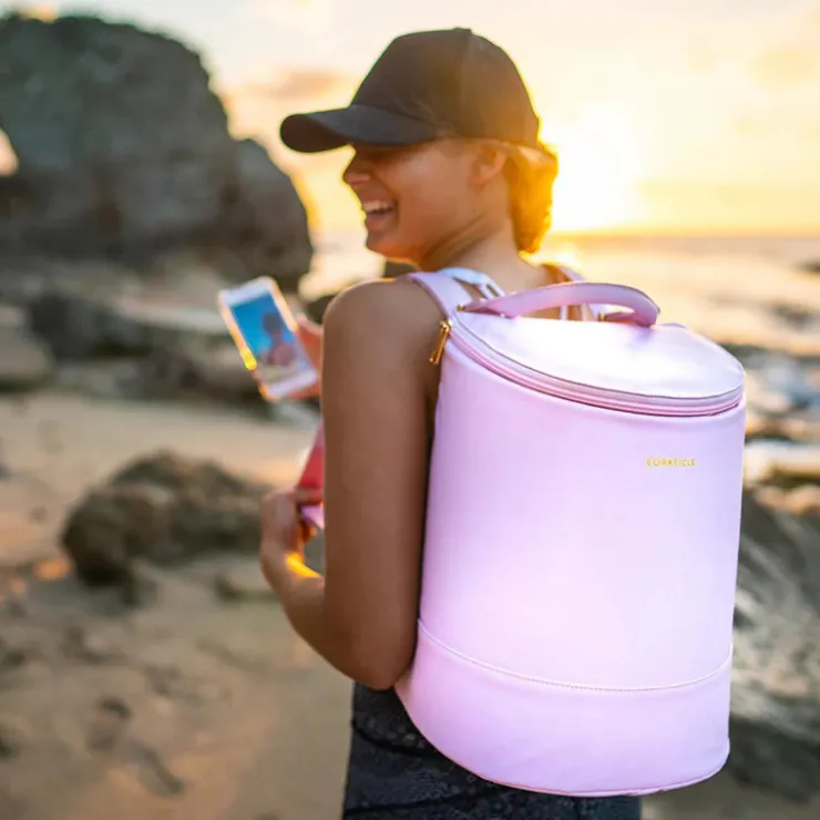 Best Corkcicle Eola Bucket Bag Rose QuartzSage Mist