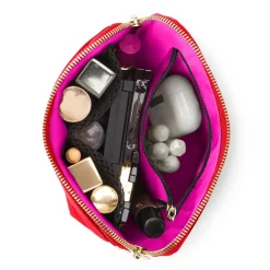 Hot Kusshi Everyday Makeup Bag Bubble Gum PinkKelly GreenBlackCandy Apple RedGarnetJadePeach FuzzLavender