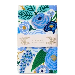 New RIFLE PAPER CO. Garden Party Blue Tea Towel