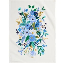 New RIFLE PAPER CO. Garden Party Blue Tea Towel
