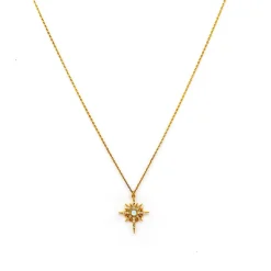 Outlet Tai Rittichai Gold Starburst w/ Opal Stone Necklace