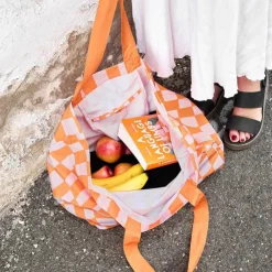 Fashion DOCK & BAY Groovy Check Foldaway Tote Bag