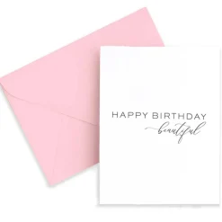 Discount TEA AND BECKY Happy Birthday Beautiful Letterpress Greeting Card
