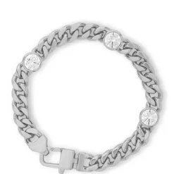 Fashion Melinda Maria Julian Triple Diamond Cuban Chain Bracelet