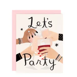 Clearance Girl W/ Knife Let's Party Card
