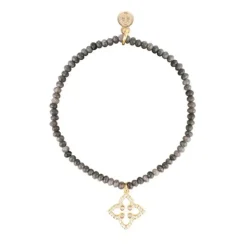 Online BUDHAGIRL Luna Bracelet - Crest Charm