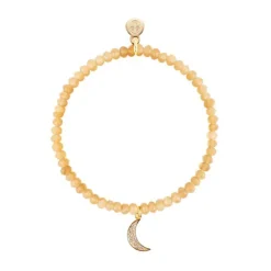 Best BUDHAGIRL Luna Bracelet - Moon Charm CharcoalSand