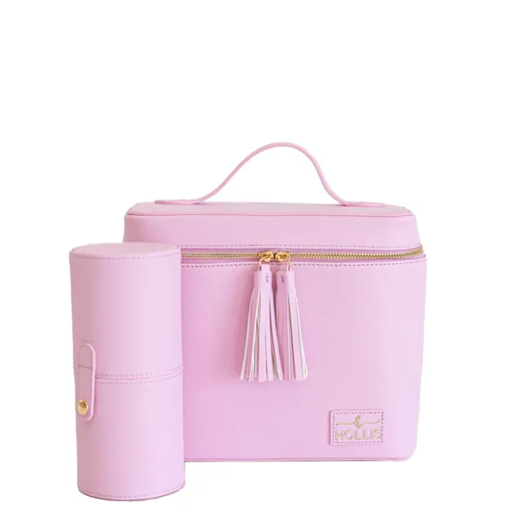 New Hollis Lux Cosmetic Bag LeopardBlushNudeHot PinkPixie Pink