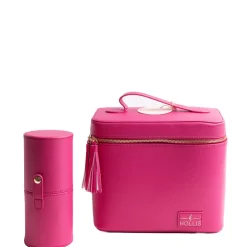 New Hollis Lux Cosmetic Bag LeopardBlushNudeHot PinkPixie Pink