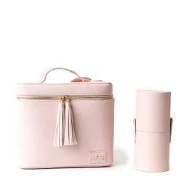 New Hollis Lux Cosmetic Bag LeopardBlushNudeHot PinkPixie Pink