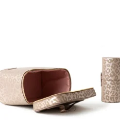 New Hollis Lux Cosmetic Bag LeopardBlushNudeHot PinkPixie Pink