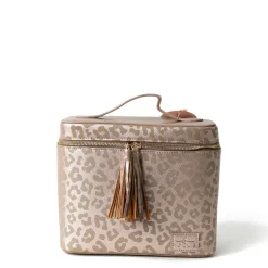 New Hollis Lux Cosmetic Bag LeopardBlushNudeHot PinkPixie Pink