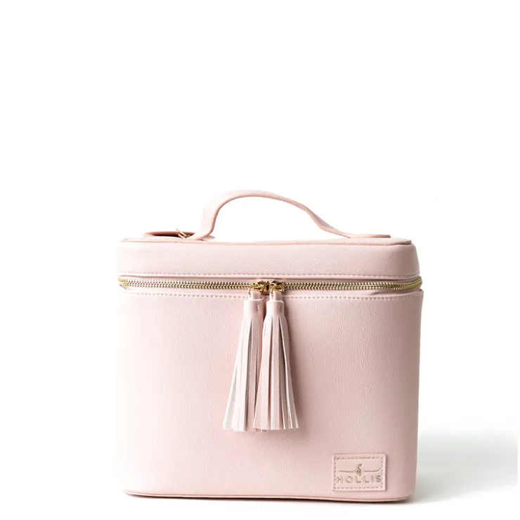 New Hollis Lux Cosmetic Bag LeopardBlushNudeHot PinkPixie Pink