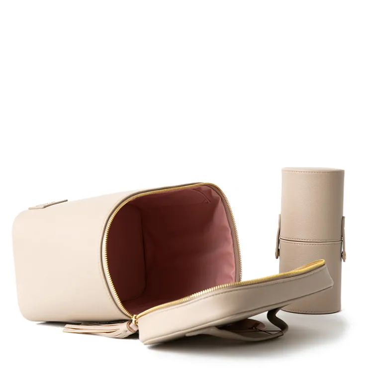 New Hollis Lux Cosmetic Bag LeopardBlushNudeHot PinkPixie Pink