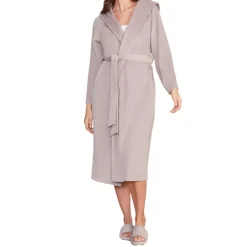 Clearance Barefoot Dreams LuxeChic Hooded Robe CarbonDeep Taupe